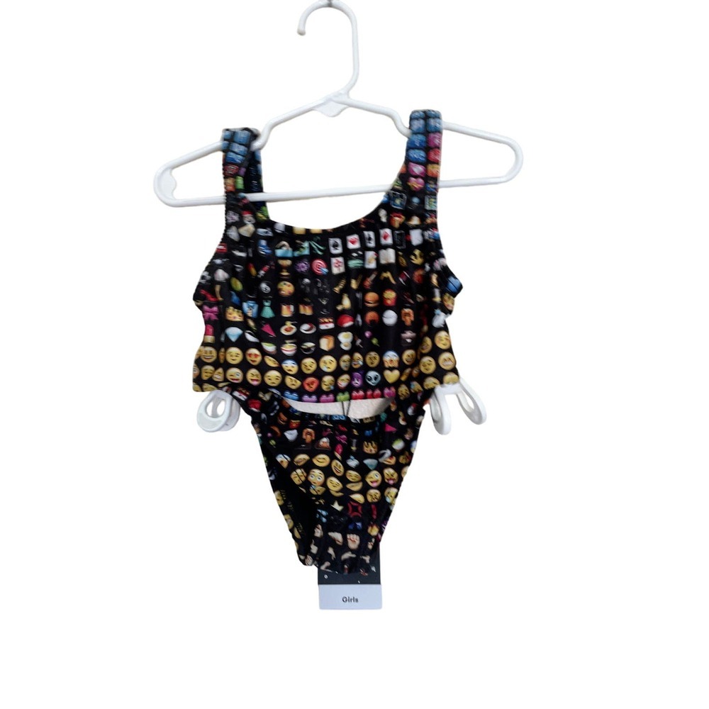 Terez Emoji Print Bikini Girls Set